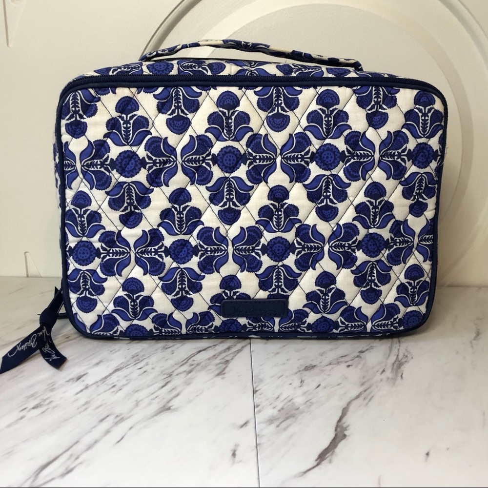 Vera Bradley Large Blush & Brush Cosmetic Case Bag